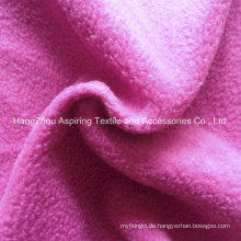 100% Polyester Stricken Polar Fleece Stoff 75D / 96f